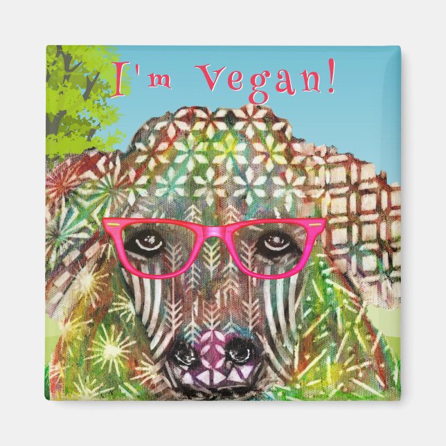 I'm Vegan Cow Awareness Magnet (Front)