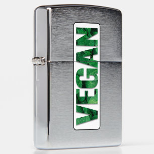 I'm Vegan, Typographic Design Zippo Lighter