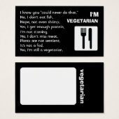I'm Vegetarian: Answers (Front & Back)