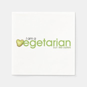 I'm Vegetarian Paper Napkin by ReneBui at Zazzle