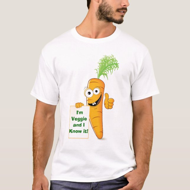 I'm Veggie and I Know it! Carrot T-shirt (Front)
