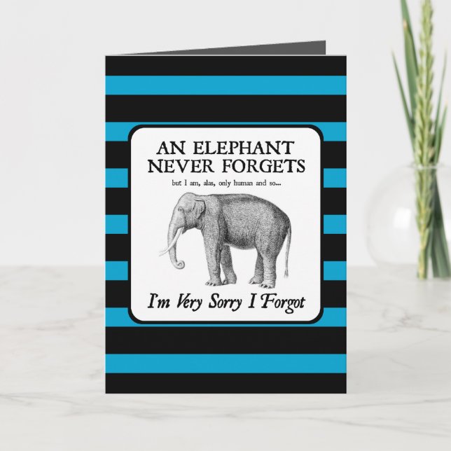 I'm Very Sorry I Forgot Card (Front)