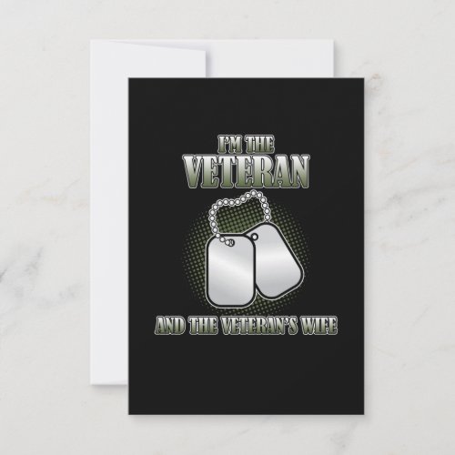 Im Veteran And Veterans Wife Happy Veterans Day RSVP Card