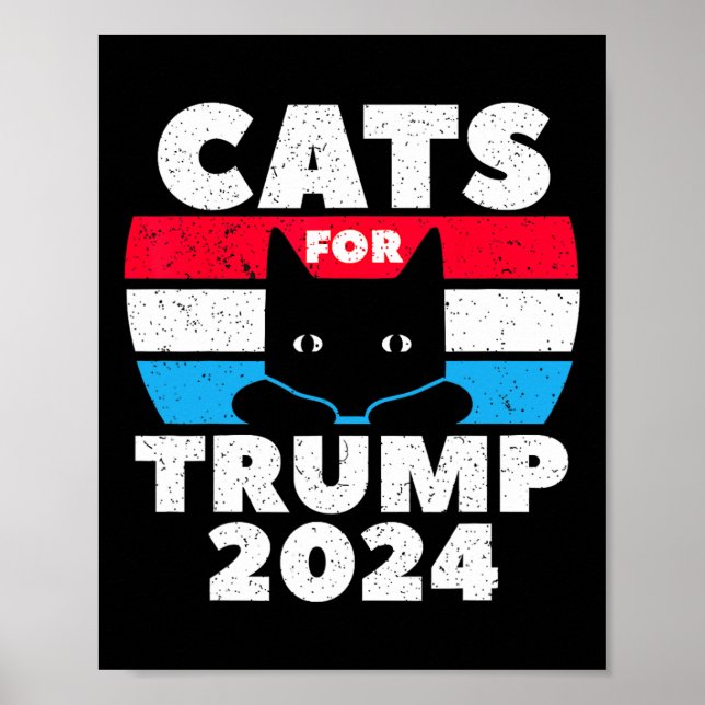 I'm Voting Cats For Trump 2024 Election Debate  Poster (Front)