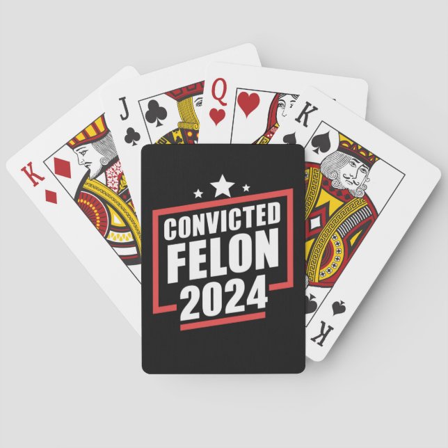 I'm Voting Convicted Felon 2024 Trump Poker Cards (Back)
