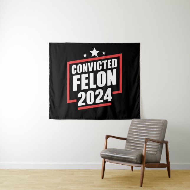I'm Voting Convicted Felon 2024 Trump Tapestry (In Situ (Horizontal))