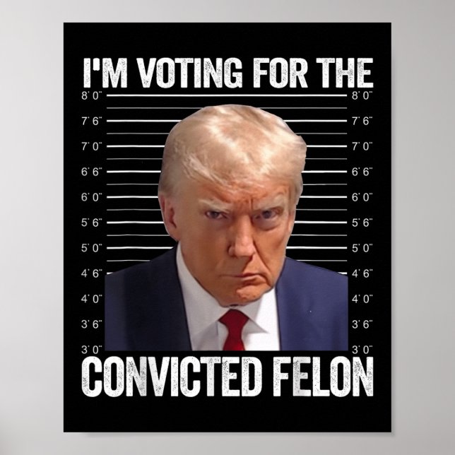 Im Voting For The Convicted Felon Funny Pro Trump  Poster (Front)
