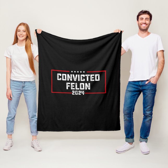 I'm Voting For The Convicted Felon Pro Trump 2024 Fleece Blanket (In Situ)