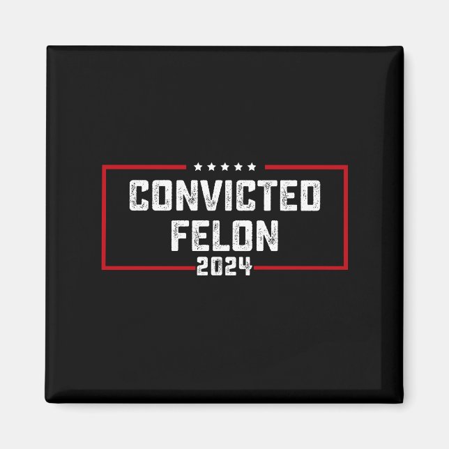 I'm Voting For The Convicted Felon Pro Trump 2024 Magnet (Front)