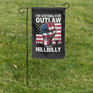 I'm Voting For the Outlaw And The Hillbilly 2024 U Garden Flag