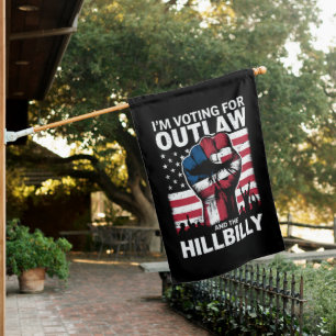 I'm Voting For the Outlaw And The Hillbilly 2024 U House Flag