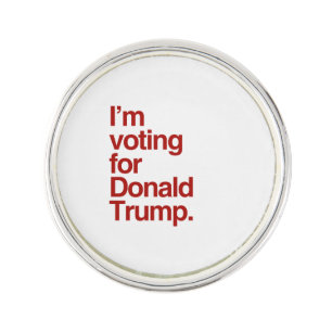 I'm voting for Trump 2016 Lapel Pin