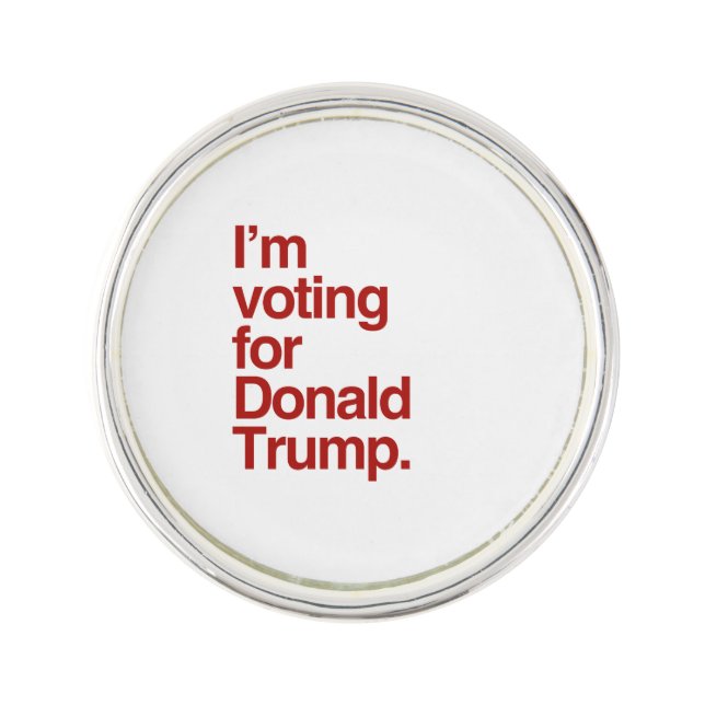 I'm voting for Trump 2016 Lapel Pin (Front)