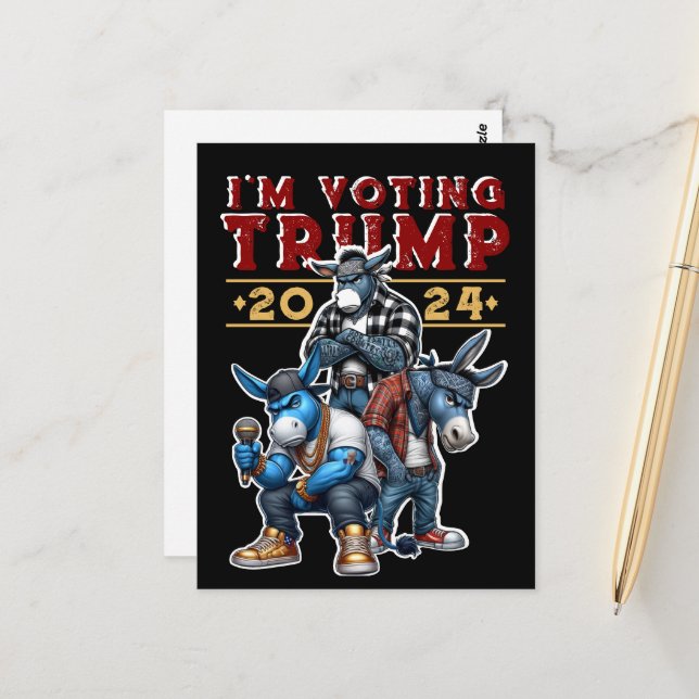 I'M VOTING for TRUMP 2024 Postcard (Front/Back In Situ)