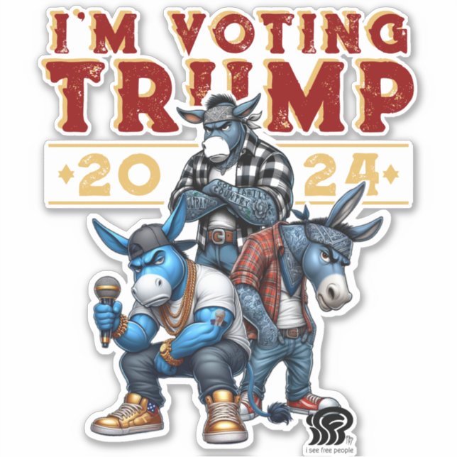 I'M VOTING for TRUMP 2024 Sticker (Front)
