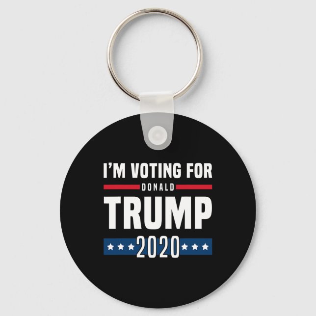 I'm Voting For Trump Election  Keychain (Front)
