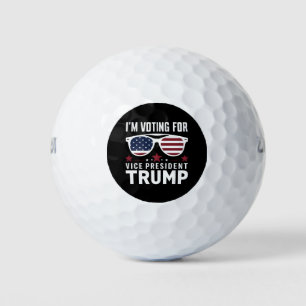 I'm Voting For Vice President Trump 2024 Election Golf Balls
