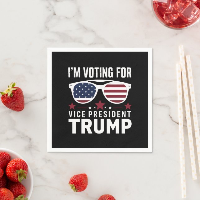 I'm Voting For Vice President Trump 2024 Election Napkins (Insitu)