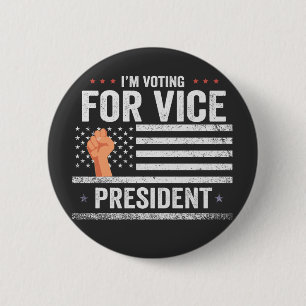 I'm Voting For Vice President Trump Election Gift Button