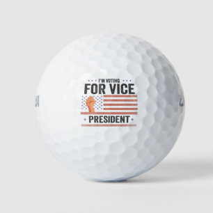 I'm Voting For Vice President Trump Election Gift  Golf Balls