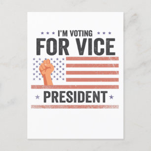 I'm Voting For Vice President Trump Election Gift Postcard