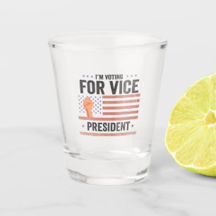 I'm Voting For Vice President Trump Election Gift Shot Glass