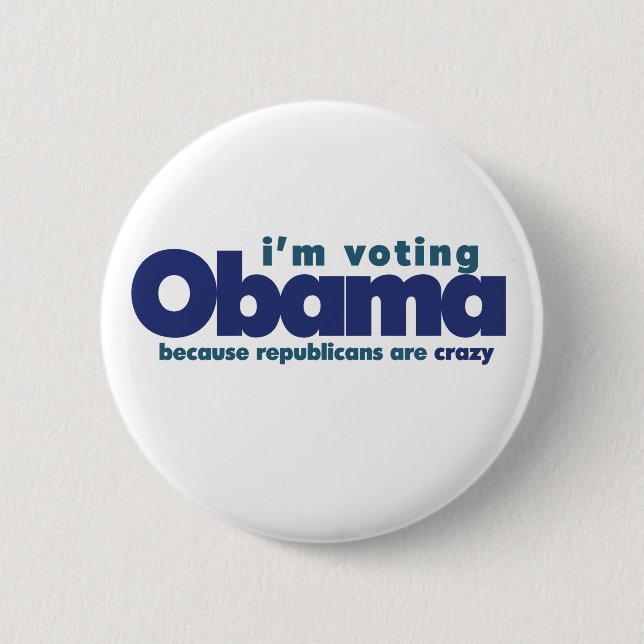 I'm voting OBAMA Button (Front)