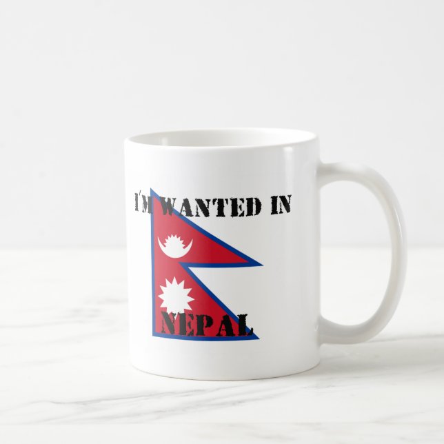 I'm Wanted In Nepal Coffee Mug (Right)