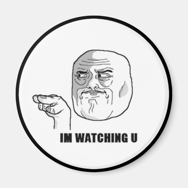 I'm Watching U Comic Face. Magnet (Front)