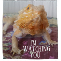I'M WATCHING YOU Funny Bearded Dragon Photo Design