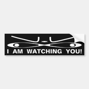 I'm Watching You Funny Creepy Humor Sticker
