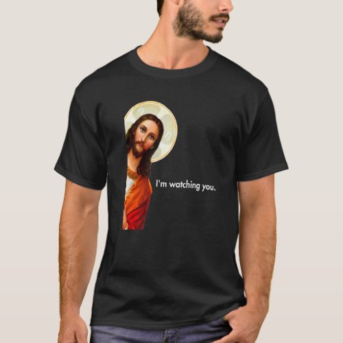 Im Watching You  Peeking Jesus Christ Premium T_Shirt