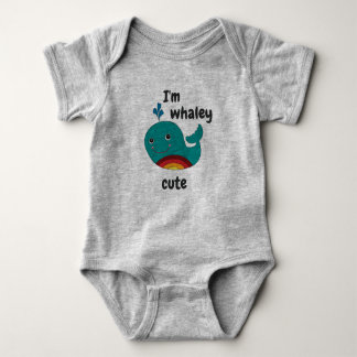 I'm Whaley Cute - Gray Baby Bodysuit