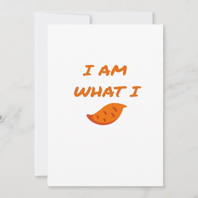 Im What I Yam Playful Pun Mood Holiday Card (Front)