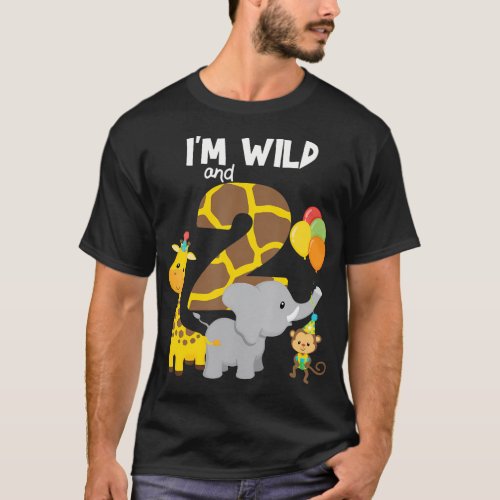 IM Wild And 2 Zoo Theme Birthday Party Safari T_Shirt