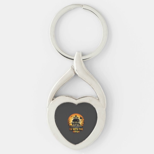 Im Witch Haunted House Full Moon Pumpkins Keychain (Front)