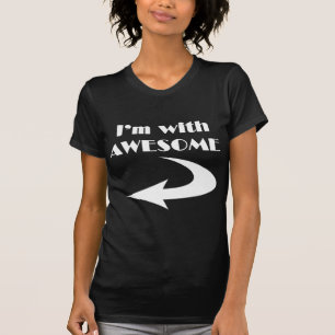 I'm With Awesome Petite T-Shirt