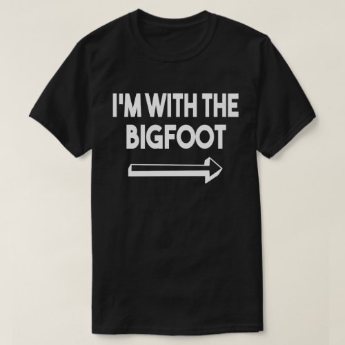 Im With Bigfoot Easy Halloween Matching Couples T_Shirt