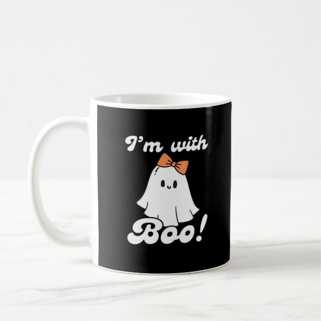 Im With Boo Funny Retro Style Coffee Mug (Left)