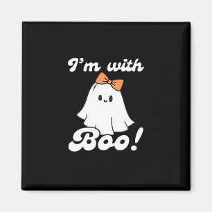 Im With Boo Funny Retro Style Magnet