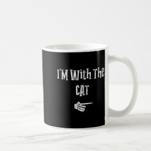 I'm With Cat Halloween Costume Funny Couples Match Coffee Mug
