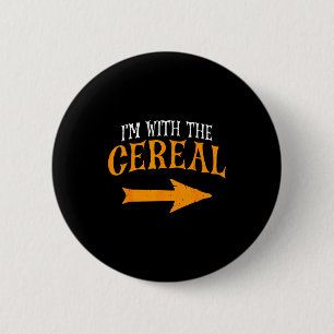 I'm With Cereal Halloween Costume Funny Couples Ce Button