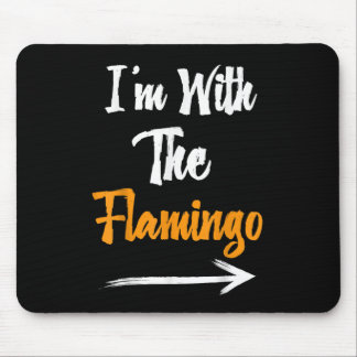 I'm With Flamingo Halloween Costume Party Matching Mouse Pad