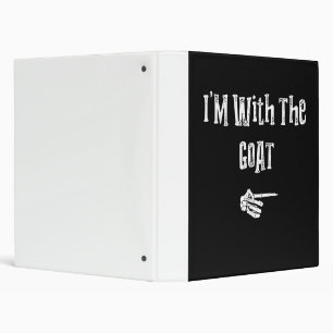 I'm With Goat Halloween Costume Funny Couples 3 Ring Binder