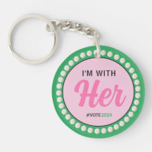 I'M WITH HER 2024 Pearls & Clover (Pink Green)