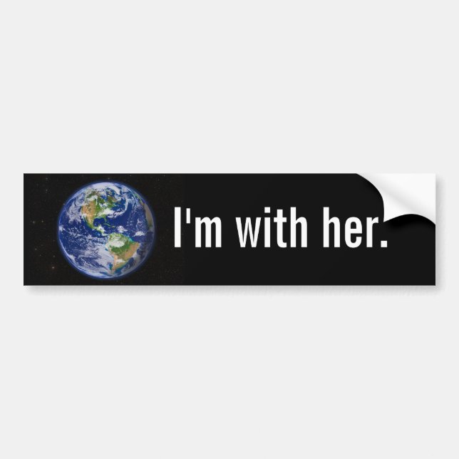 I'm With Her Bumper Sticker (Front)
