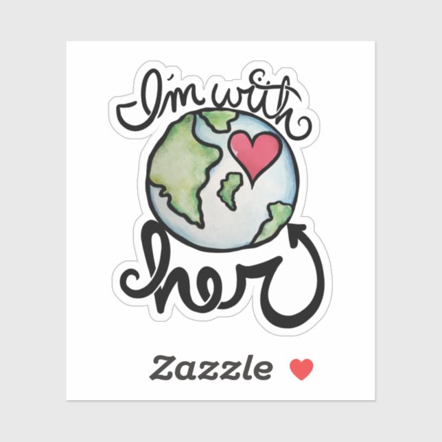 I'm with HER earth day environmentalism Sticker (Sheet)