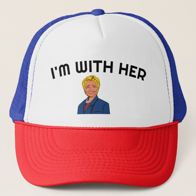 "I'm with Her" Hilary Clinton Trucker Redneck Cap (Front)