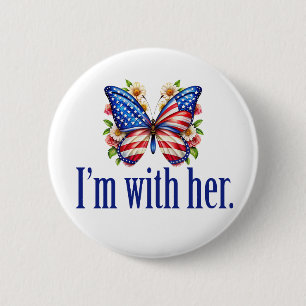 I'm With Her Kamala Harris for President Butterfly Button