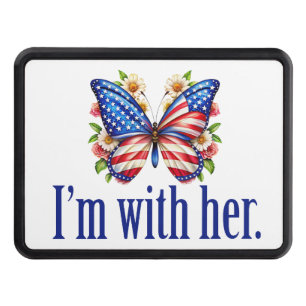 I'm With Her Kamala Harris for President Butterfly Hitch Cover